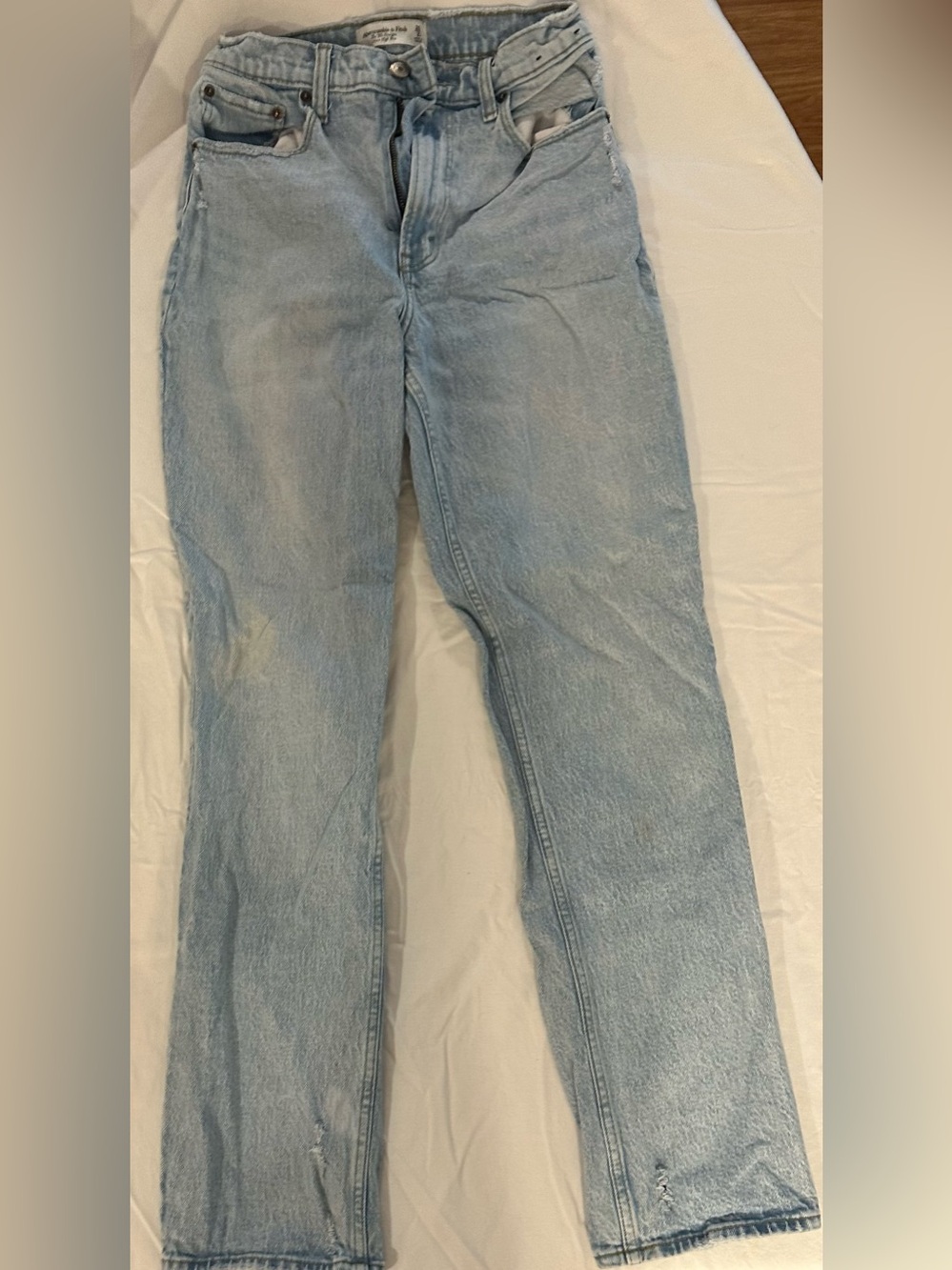 Abercrombie & Fitch Light Blue Straight Women's Jeans curve love collection